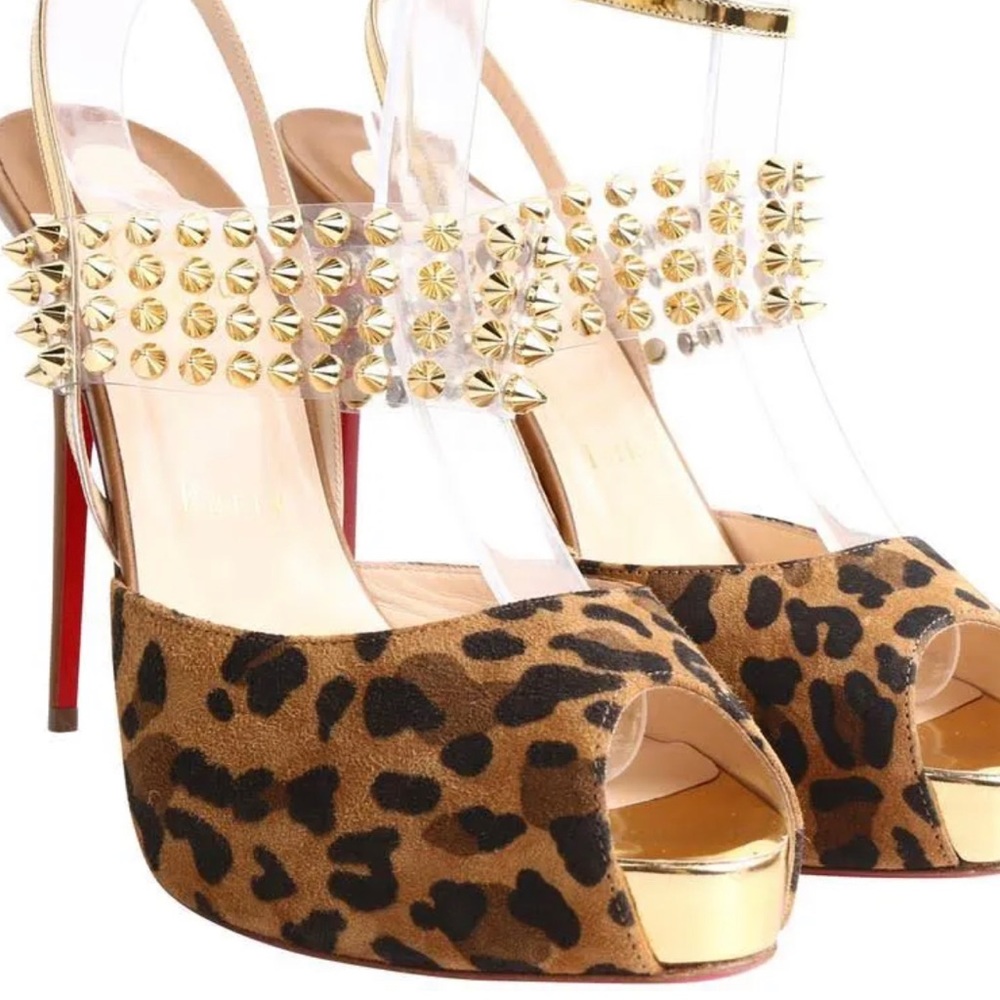 “Christian louboutin levitagirl leopard print shoe (size 38.5)